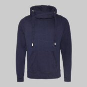 Men's Heavyweight Cross Over Neck Hooded Sweatshirt