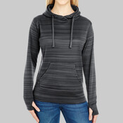 Ladies' Odyssey Striped Poly Fleece Lapover Hood