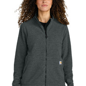 Women&#39;s Textured Full Zip Fleece Jacket