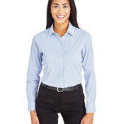 Women's CrownLux Performance® Micro Windowpane Woven Dress Shirt