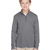 Youth Zone Sonic Heather Performance Quarter-Zip Pullolver