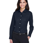 Women&#39;s Crown Collection® Solid Stretch Twill Woven Dress Shirt