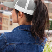 Snapback Ponytail Trucker Cap
