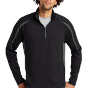 Sport Wick ® Stretch 1/4 Zip Colorblock Pullover