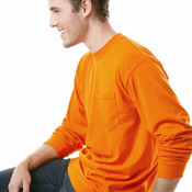 Unisex USA-Made 50/50 Long Sleeve Pocket T-Shirt